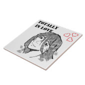 Girl totally in love lineart  タイル (側面)