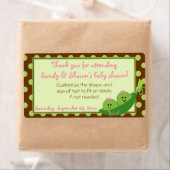 Girl Twins Peas in a Pod Baby Shower Faver Label ラベル (インサイチュ)