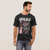 Girl Ukulele Player I Women Ukulele I Daughter Uku Tシャツ (正面フル)