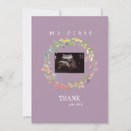 Girl Ultrasound Photo Thank YouベビーPoint of View サンキューカード