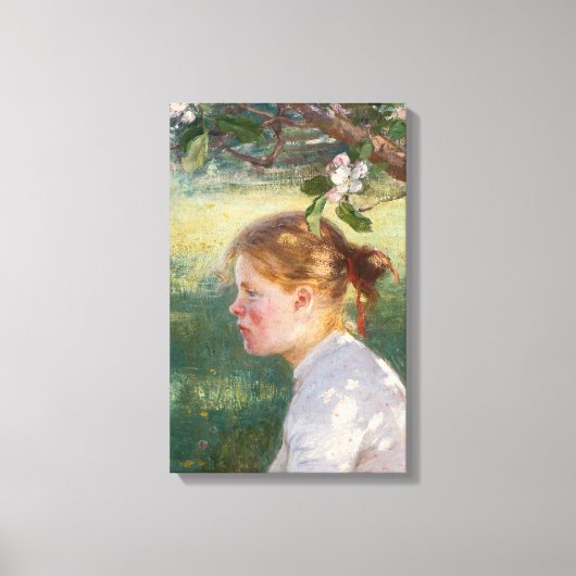 Girl Under the Apple Tree (by Danielson-Gambogi) キャンバスプリント (正面)