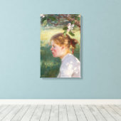 Girl Under the Apple Tree (by Danielson-Gambogi) キャンバスプリント (インサイチュ (ウッドフロア))