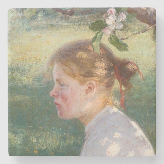 Girl Under the Apple Tree (by Danielson-Gambogi) ストーンコースター (正面)
