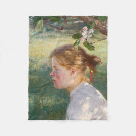 Girl Under the Apple Tree (by Danielson-Gambogi) フリースブランケット
