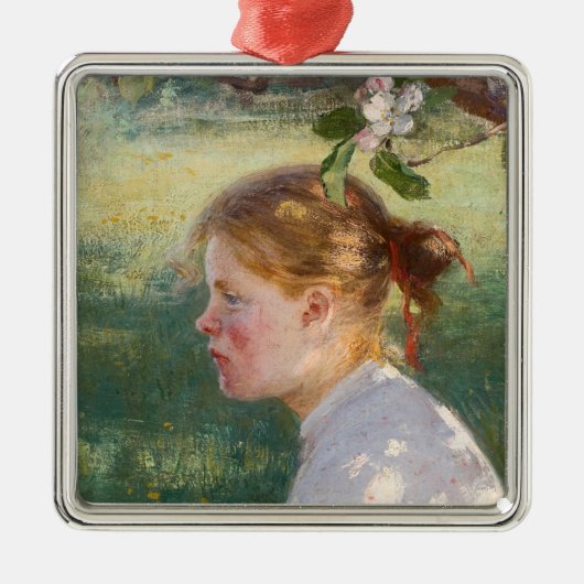 Girl Under the Apple Tree (by Danielson-Gambogi) メタルオーナメント (正面)