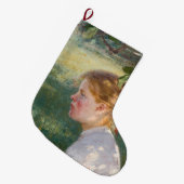Girl Under the Apple Tree (by Danielson-Gambogi) ラージクリスマスストッキング (正面 (吊り時))