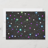 Girl Unicorn Roller Skating Birthday Neon Glow 招待状 (裏面)