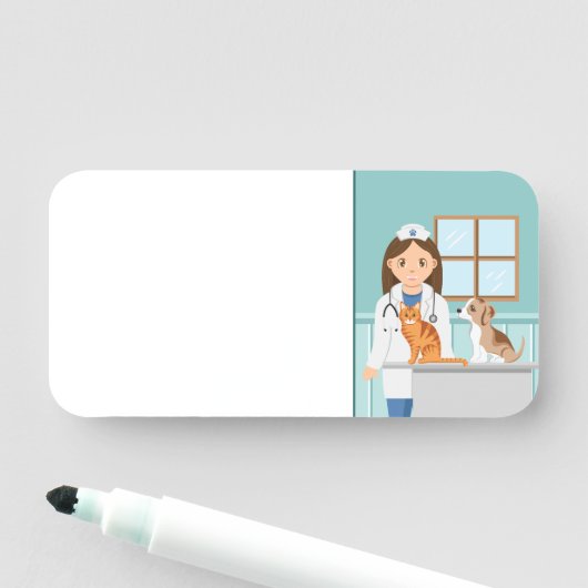 Girl Veterinarian For Kids' Pretend Play Activity 名札 (インサイチュ)