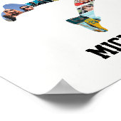 Girl Volleyball Player Custom Sports Photo Collage ポスター (角)