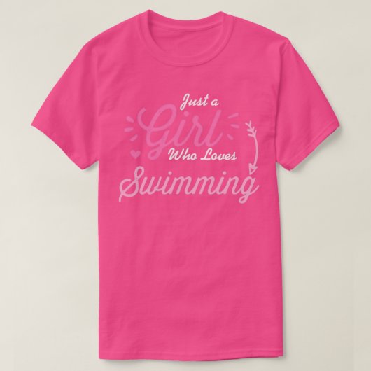 Girl Who Loves Swimming Funny Swimming Lover Gift  Tシャツ (デザイン正面)