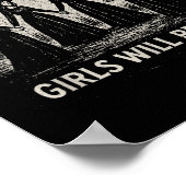 Girl Will Be Girls Witch Witchy Spooky Season Hall ポスター (角)