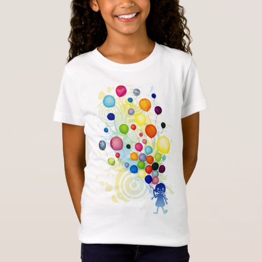 Girl_With_カラフルBalloon Tシャツ (正面)