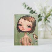 Girl With a Bird ポストカード (スタンド正面)