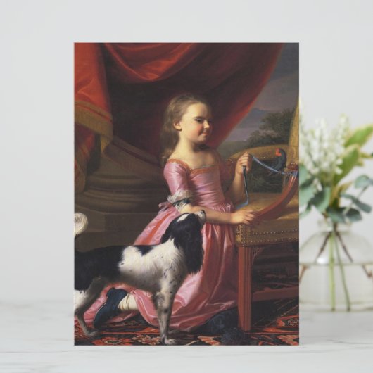 Girl with a Bird and a Dog (John Singleton Copley) カード (スタンド正面)