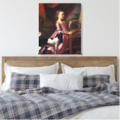 Girl with a Bird and a Dog (John Singleton Copley) キャンバスプリント (インサイチュ (寝室))