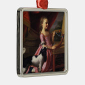Girl with a Bird and a Dog (John Singleton Copley) メタルオーナメント (右)