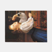 Girl with a Bird (by William-Adolphe Bouguerau) ドアマット (正面)