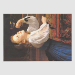 Girl with a Bird (by William-Adolphe Bouguerau) 薄葉紙