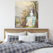 Girl with a book in a Park, c.1750 (油 キャンバスプリント (インサイチュ (寝室))