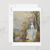 Girl with a book in a Park, c.1750 (油 ポストカード (正面/裏面)