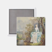 Girl with a book in a Park, c.1750 (油 マグネット (正面/裏面)