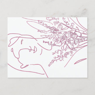 Girl with a Bouquet ポストカード