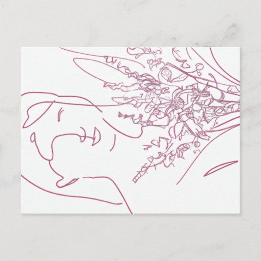 Girl with a Bouquet ポストカード (正面)