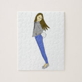 girl with a bunny tail ジグソーパズル (縦)