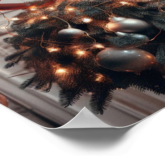 Girl with a Christmas tree dress ポスター (角)