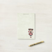 Girl with A Frog Doll Cute Whimsical ポストイット (デスク上)
