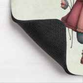 Girl with A Frog Doll Cute Whimsical マウスパッド (コーナー)