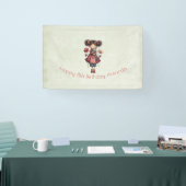 Girl with A Frog Doll Cute Whimsical Birthday 横断幕 (トレードショー)