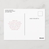 Girl with A Frog Doll Cute Whimsical Thank You ポストカード (裏面)