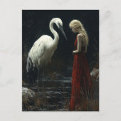 Girl With a Giant White Bird ポストカード (正面)