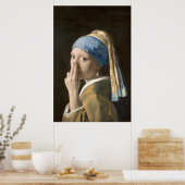 Girl with a Pearl and a Bad Bathroom Smell ポスター (キッチン)