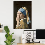 Girl with a Pearl and a Bad Bathroom Smell ポスター (ホームオフィス)