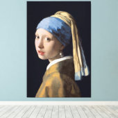 Girl with a Pearl Earring キャンバスプリント (インサイチュ (ウッドフロア))