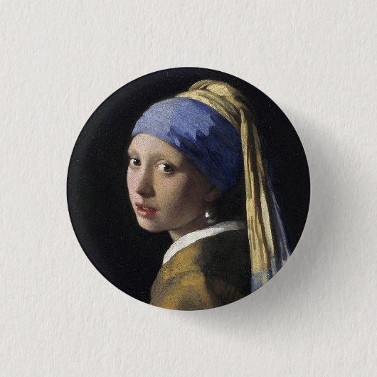 Girl with a Pearl Earring 缶バッジ (正面)