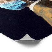 Girl with a pearl earring and face mask  ポスター (角)