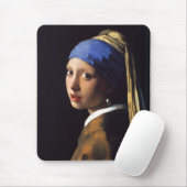 Girl with a pearl earring. By Johannes Vermeer マウスパッド (マウス)