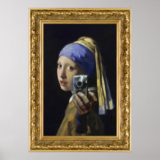 Girl with a Pearl Earring - self shot ポスター (正面)