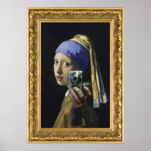 Girl with a Pearl Earring - self shot ポスター