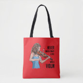 Girl With A Violin Tote トートバッグ (正面)