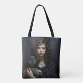 Girl with Birds トートバッグ (裏面)