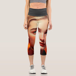 Girl with blue eyes カプリレギンス