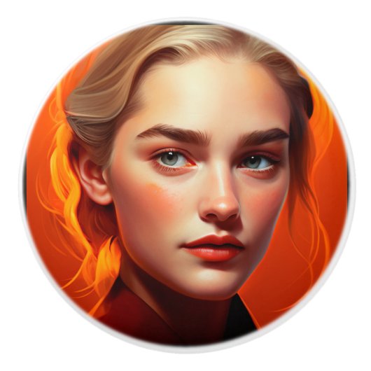 Girl with blue eyes セラミックノブ (正面)