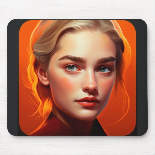 Girl with blue eyes マウスパッド (正面)