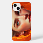 Girl with blue eyes iPhoneケース (裏面)