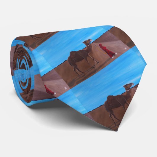 Girl with Camel Painting by Alfred Fox ネクタイ (ロール)