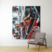 Girl with Car タペストリー (インサイチュ)